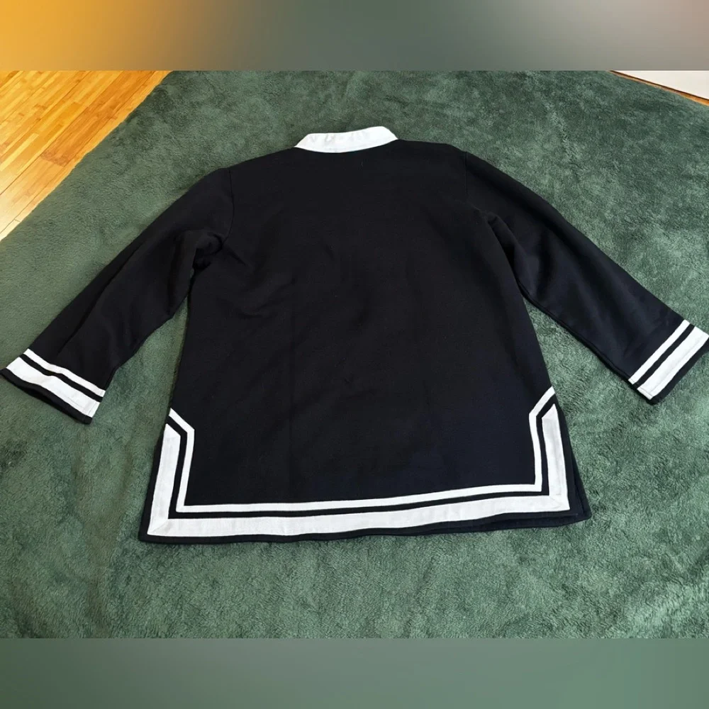 Nicoblu XL NWOT PEYTON COZY TUNIC IN BLACK FRENCH TERRY Cotton - Picture 6 of 8